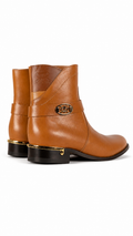 Bota Cano Curto Couro Camelinda