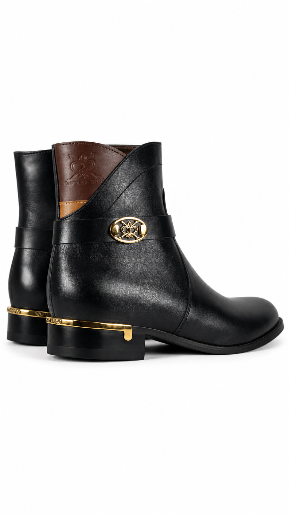 Bota Cano Curto Couro Camelinda
